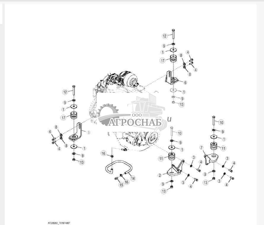 Крепежные детали двигателя (прямой привод) 